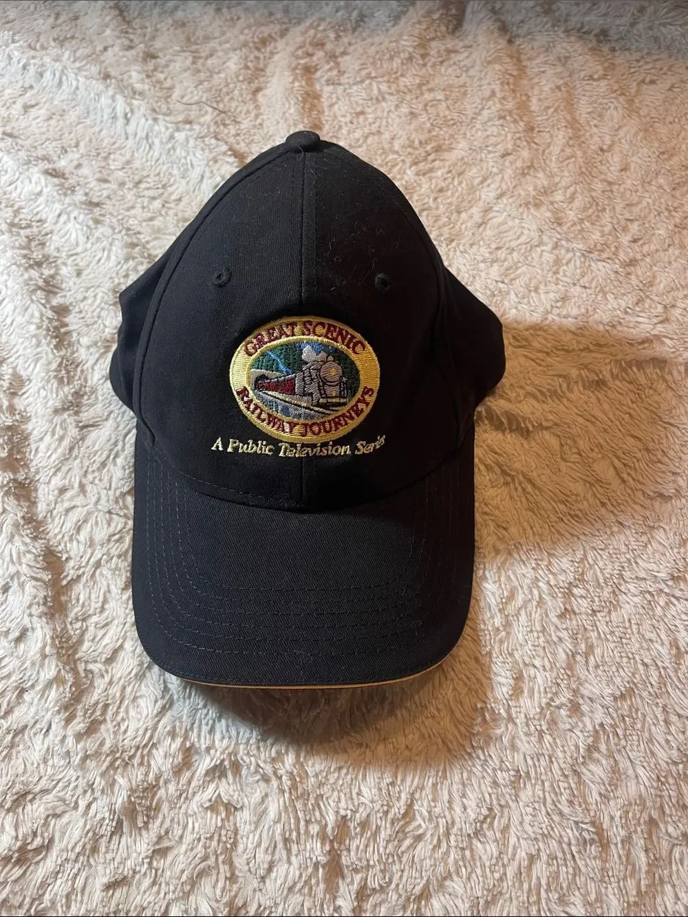 Great Scenic Railway Journeys Embroidered Black Baseball Cap